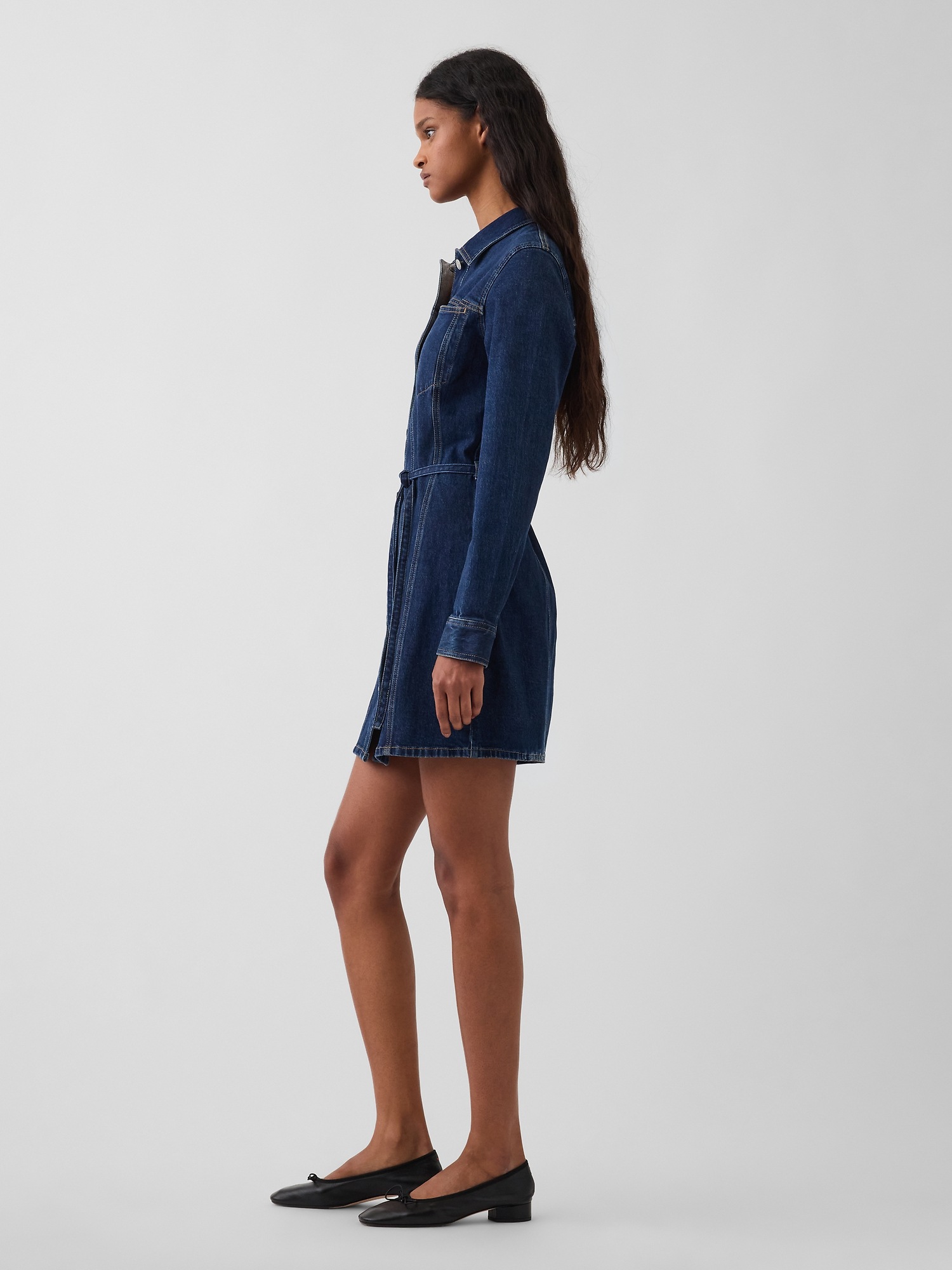 Gap Denim Belted Mini Dress — фото 2