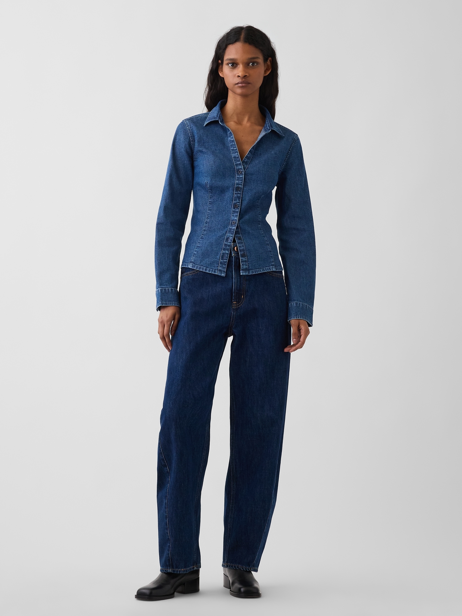 Denim Fitted Shirt