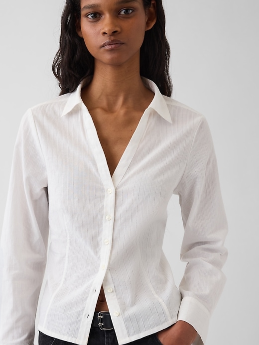 Textured Dobby Fitted Shirt | Gap