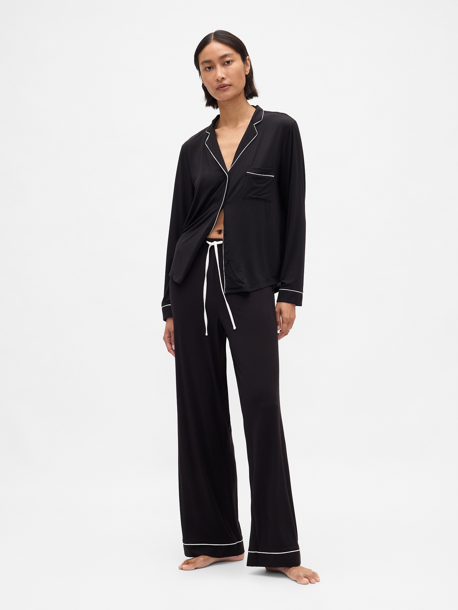 Топы SoftMade, модал — Gap, цвет: Чёрный — фото 2