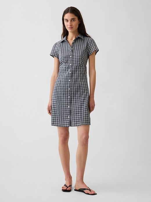 Image number 1 showing, Empire-Waist Mini Shirtdress
