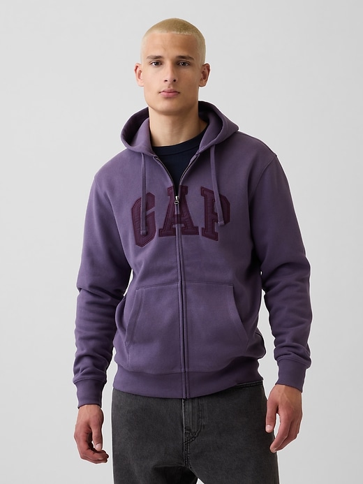 Image number 1 showing, Adult VintageSoft Arch Logo Zip Hoodie