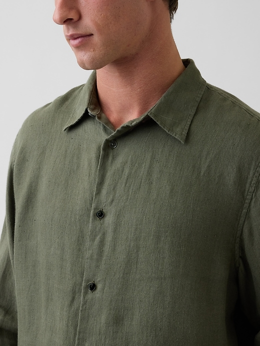 Image number 4 showing, 100% Linen Relaxed Shirt