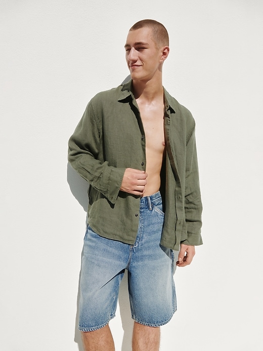 Image number 6 showing, 100% Linen Relaxed Shirt