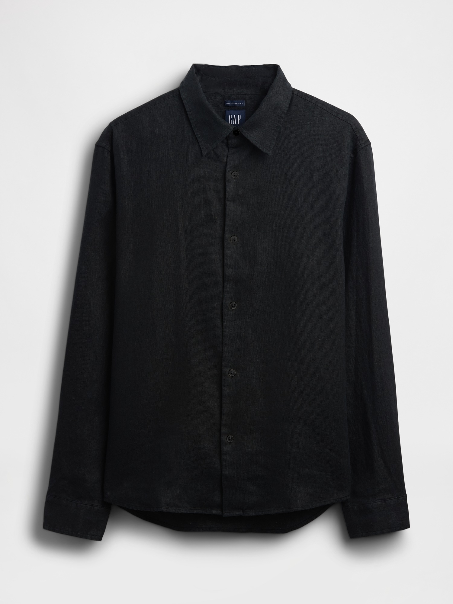 Мужские рубашки Gap 100% Linen Classic Shirt — фото 5