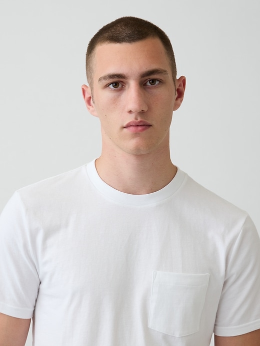 Image number 4 showing, Adult Organic Cotton Pocket T-Shirt