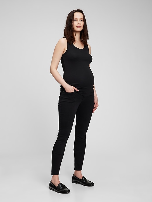 Image number 2 showing, Maternity Full-Panel True Skinny Jeans