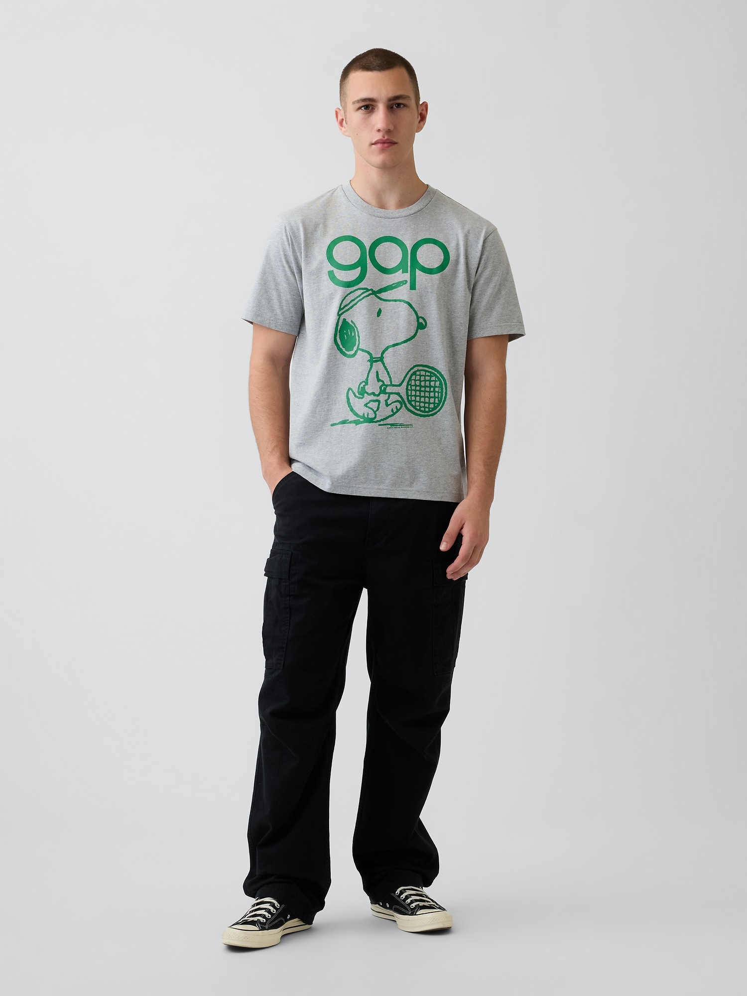 Snoopy Logo Relaxed Graphic T-Shirt