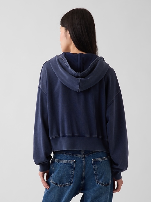 Image number 3 showing, VintageSoft Terry Oversized Wedge Zip Hoodie