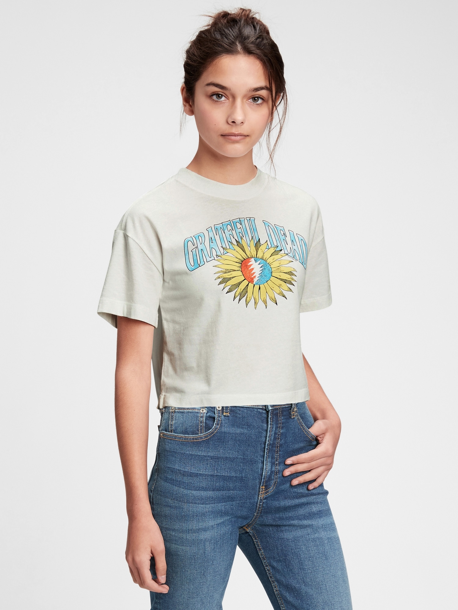 Детская футболка Gap Teen | Band Graphic, цвет: Молочный белый