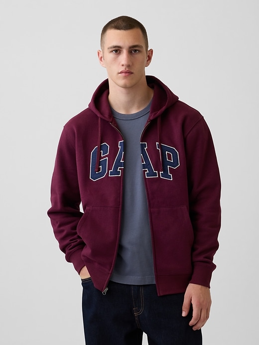 Image number 1 showing, Adult VintageSoft Arch Logo Zip Hoodie