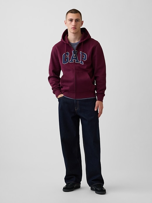 Image number 2 showing, Adult VintageSoft Arch Logo Zip Hoodie