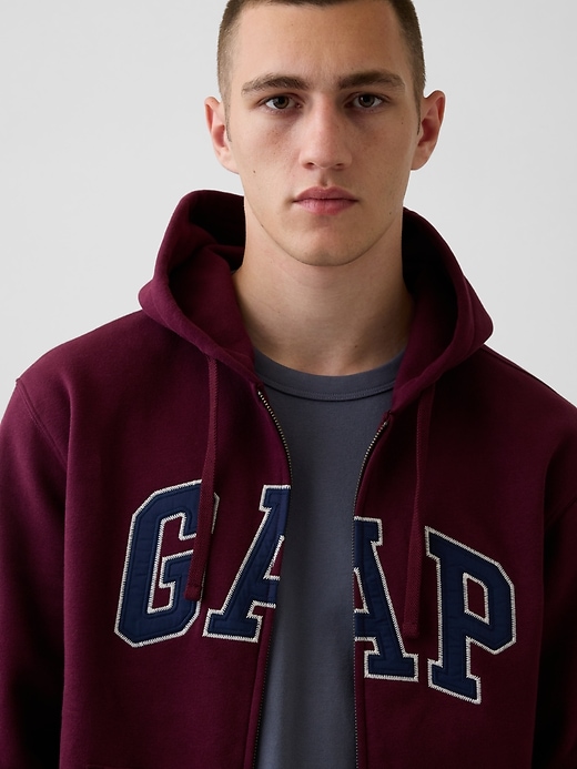Image number 4 showing, Adult VintageSoft Arch Logo Zip Hoodie