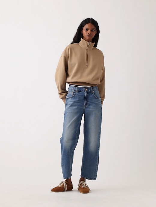 VintageSoft Oversized Half-Zip Wedge Pullover | Gap