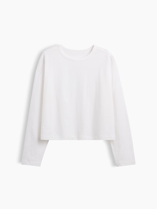 Image number 6 showing, Knit Oversized Crop T-Shirt