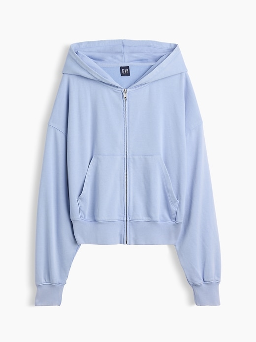 Image number 6 showing, VintageSoft Terry Oversized Wedge Zip Hoodie
