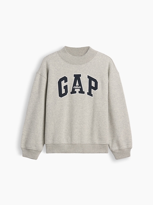 Image number 2 showing, Kids VintageSoft Oversized Mockneck Logo Sweatshirt