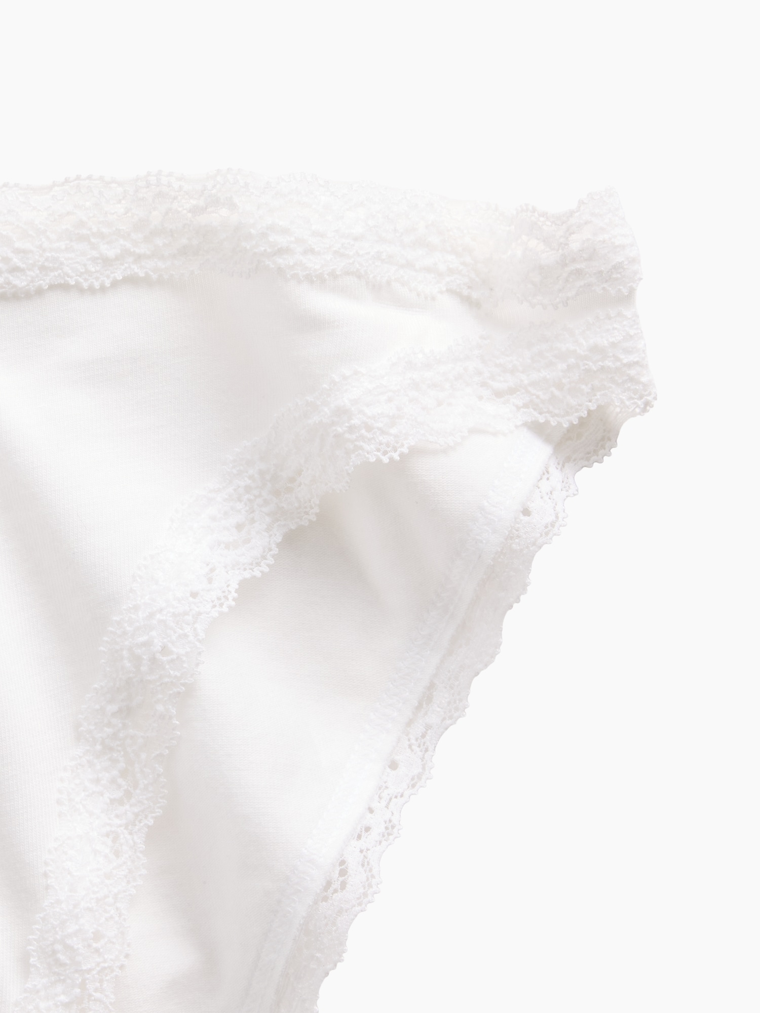 MadeSoft Organic Stretch Cotton Lace-Trim Bikini