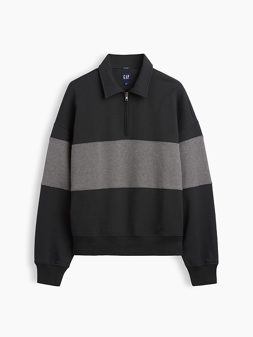 Heavyweight Oversized Stripe Half-Zip Pullover | Gap
