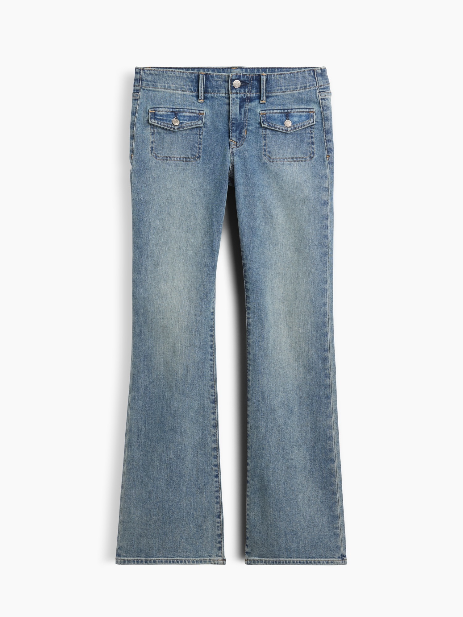 Женские джинсы Gap Low Rise Long & Lean Patch Pocket Jeans — фото 6