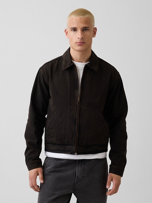 Image number 1 showing, Denim Boxy Workwear Jacket