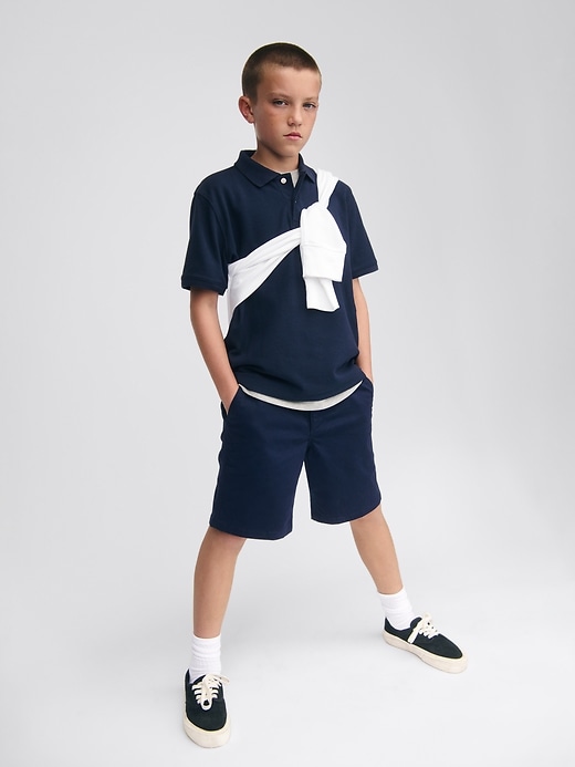 Image number 6 showing, Kids Modern Uniform Khaki Shorts