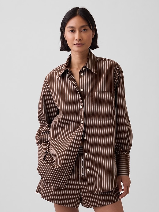Image number 1 showing, Organic Cotton Poplin Big Shirt