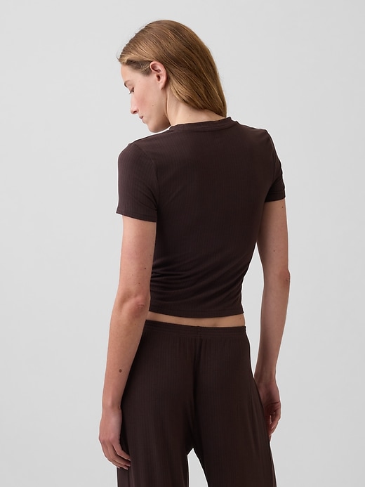 Image number 3 showing, Softest Modal Rib PJ T-Shirt