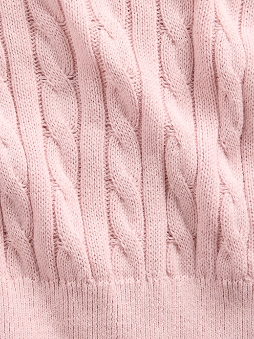 Image number 3 showing, Kids Cable-Knit Sweater Zip Hoodie
