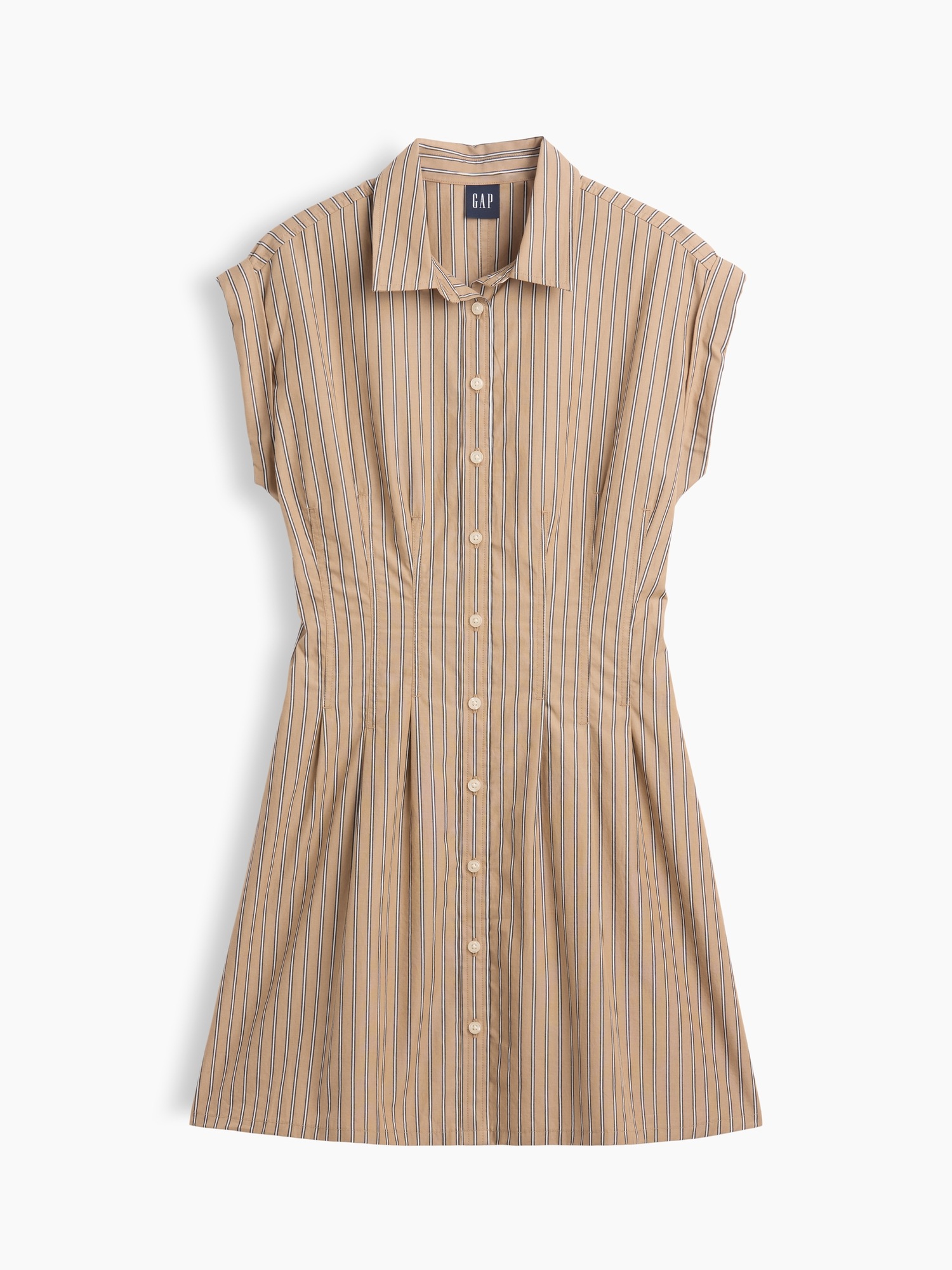 Женские платья Gap Poplin Stripe Cinched Mini Shirtdress — фото 4