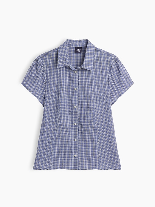 Image number 5 showing, Fitted Cap-Sleeve Shirt