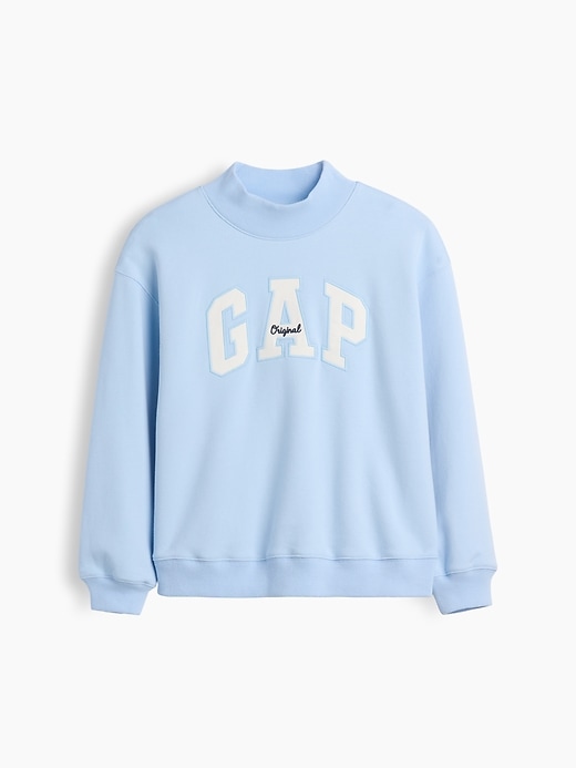 Image number 1 showing, Kids VintageSoft Oversized Mockneck Logo Sweatshirt