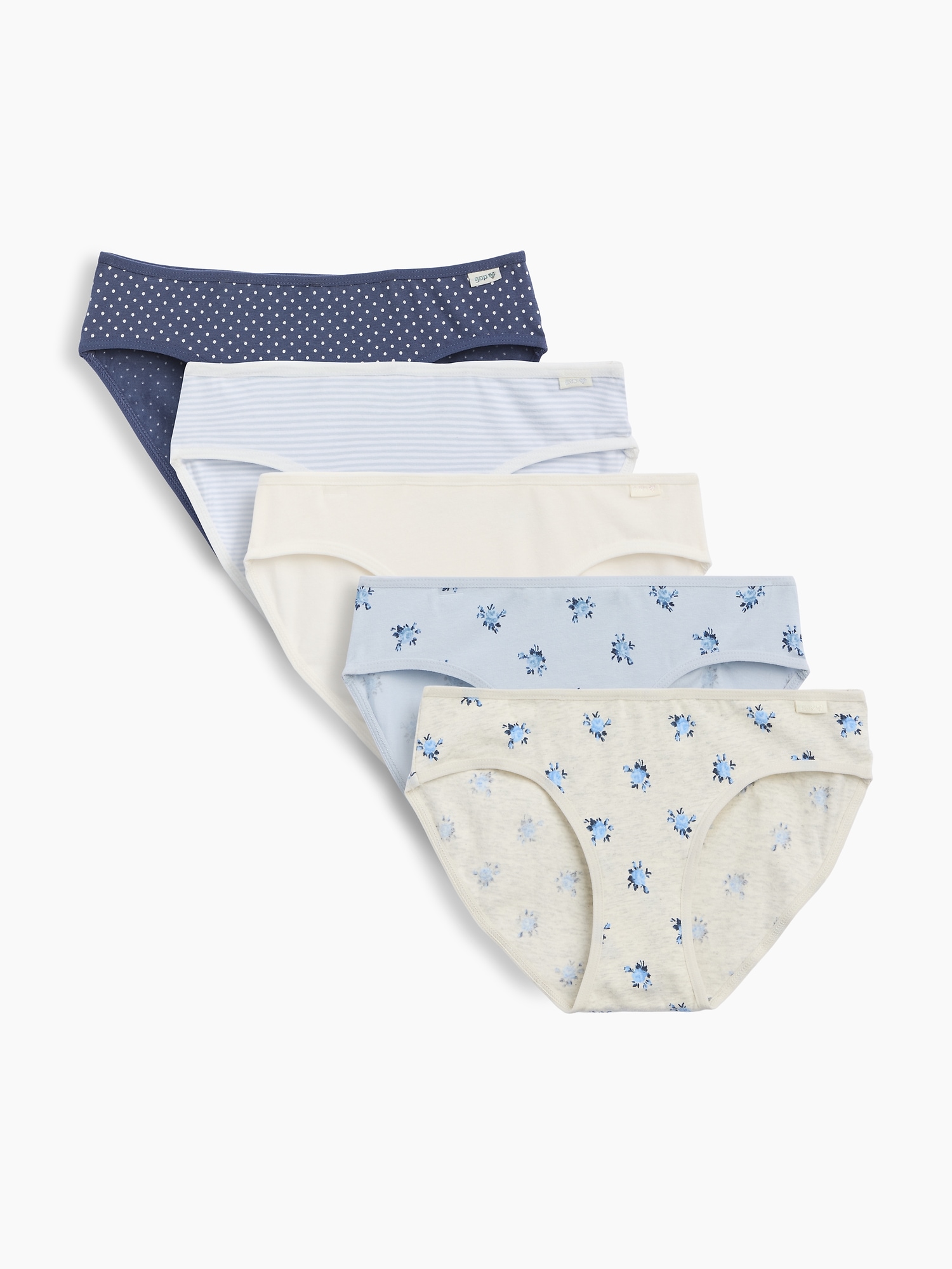 Kids Organic Stretch Cotton Bikini Briefs (5-Pack