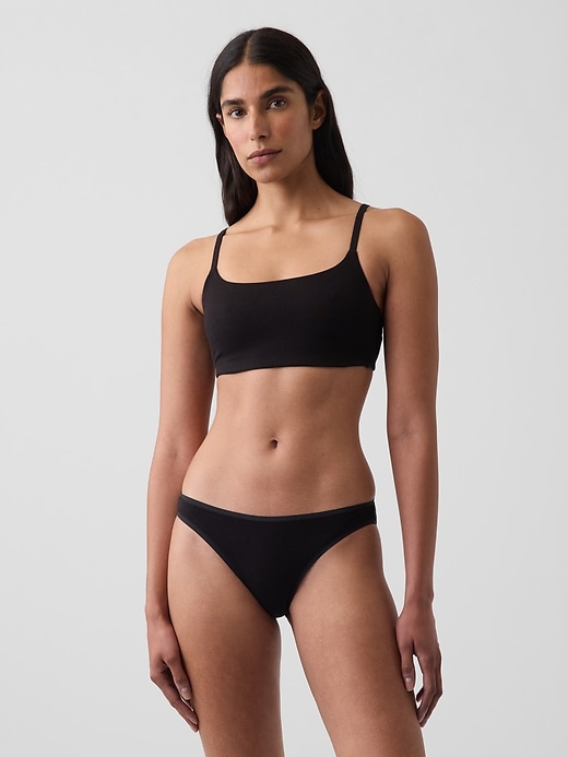Image number 1 showing, Softest Organic Stretch Cotton Scoop Bralette