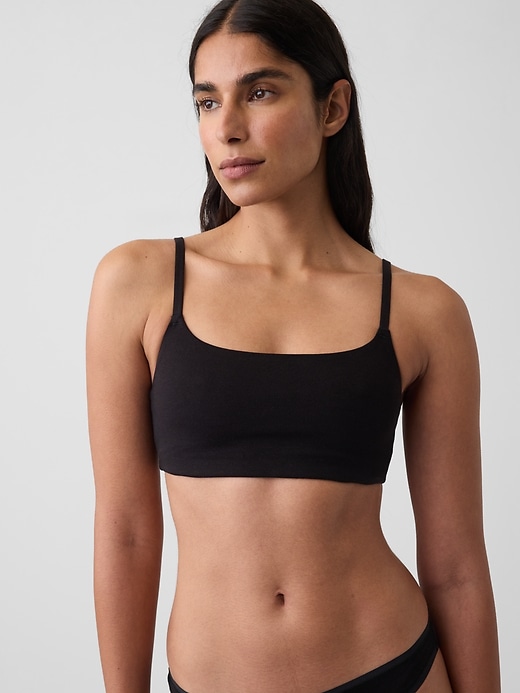 Image number 3 showing, Softest Organic Stretch Cotton Scoop Bralette