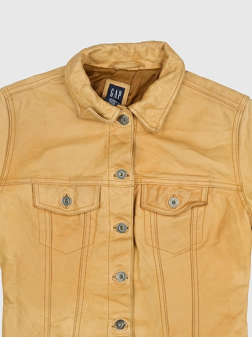 Image number 2 showing, GapVintage Womens 2000 Leather Jacket - S
