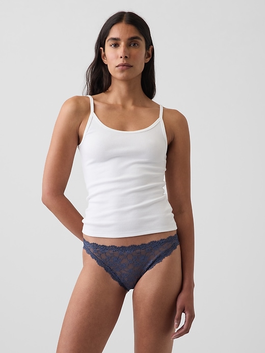 Image number 1 showing, Lace Cheeky Bikini