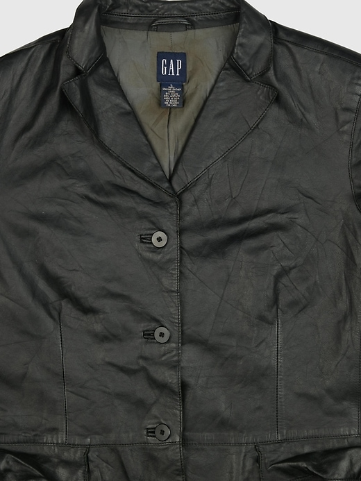 Image number 2 showing, GapVintage Womens 90s Leather Jacket - L