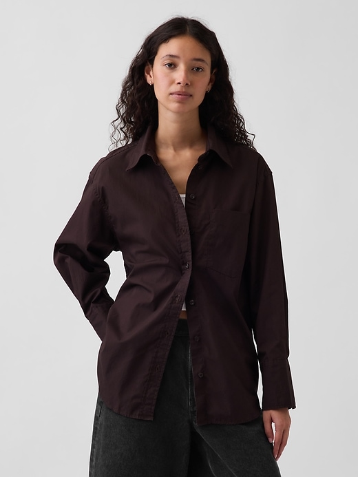 Image number 1 showing, Organic Cotton Poplin Big Shirt