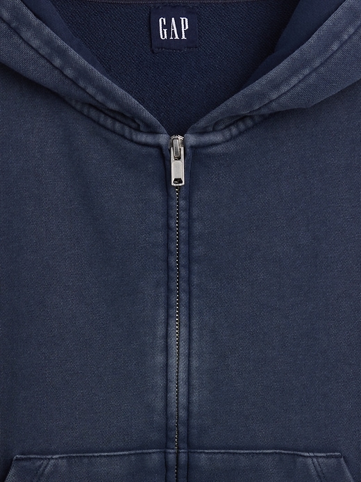 Image number 5 showing, VintageSoft Terry Oversized Wedge Zip Hoodie