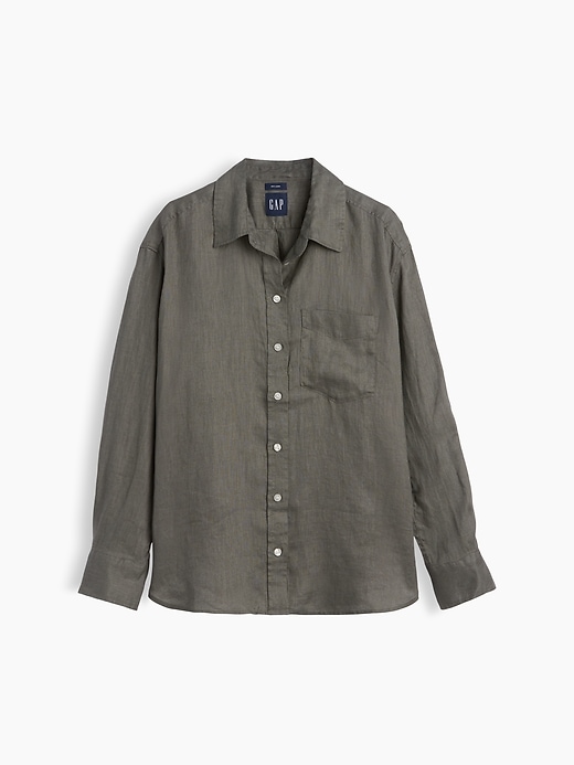 Image number 2 showing, 100% Linen Oversized Shirt