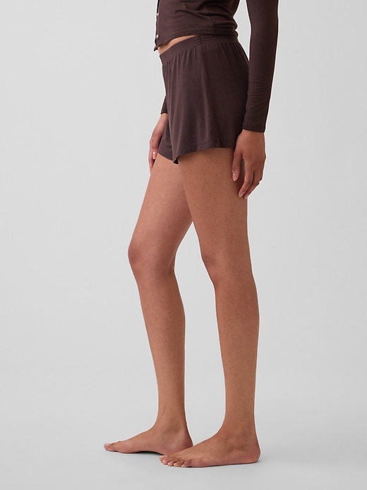 Image number 3 showing, Softest Modal Rib PJ Shorts