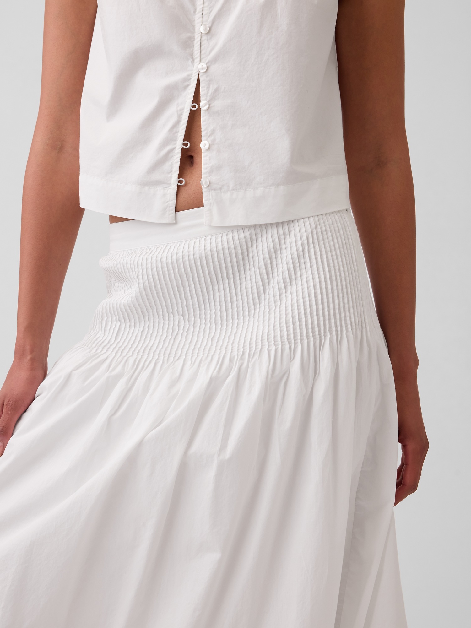 Gap Poplin Pintuck Maxi Skirt — фото 4
