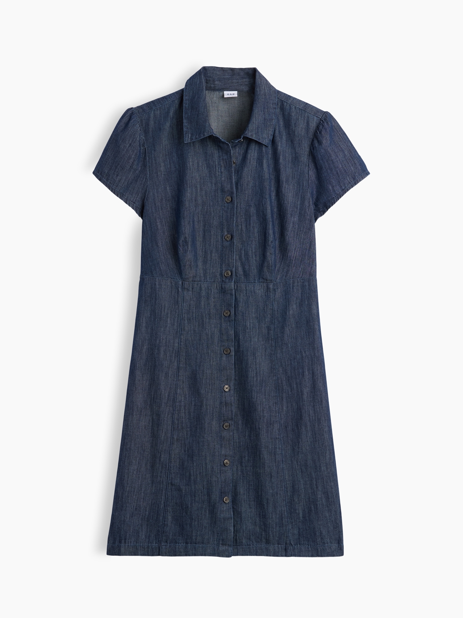 Empire-Waist Mini Shirtdress
