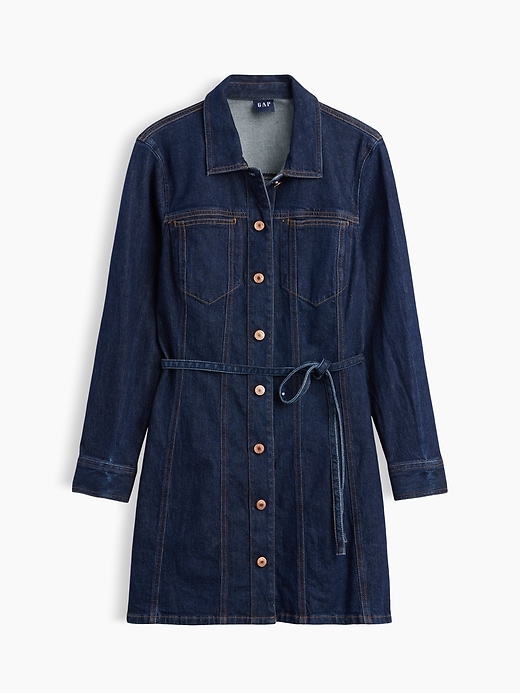 Image number 5 showing, Denim Belted Mini Dress