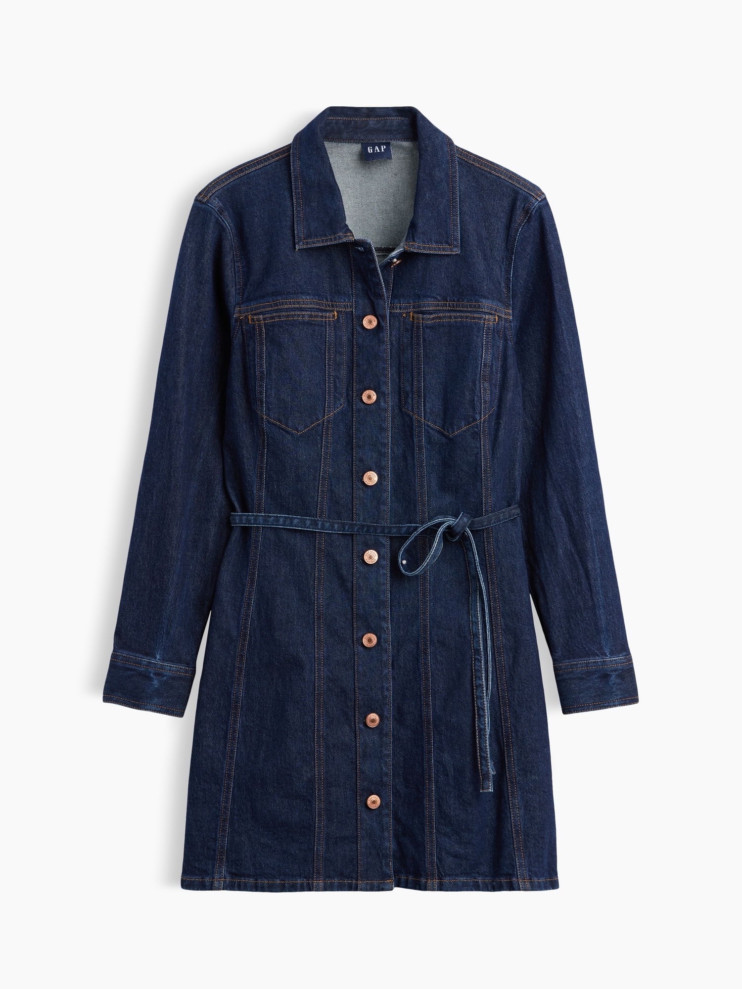 Gap Denim Belted Mini Dress — фото 4