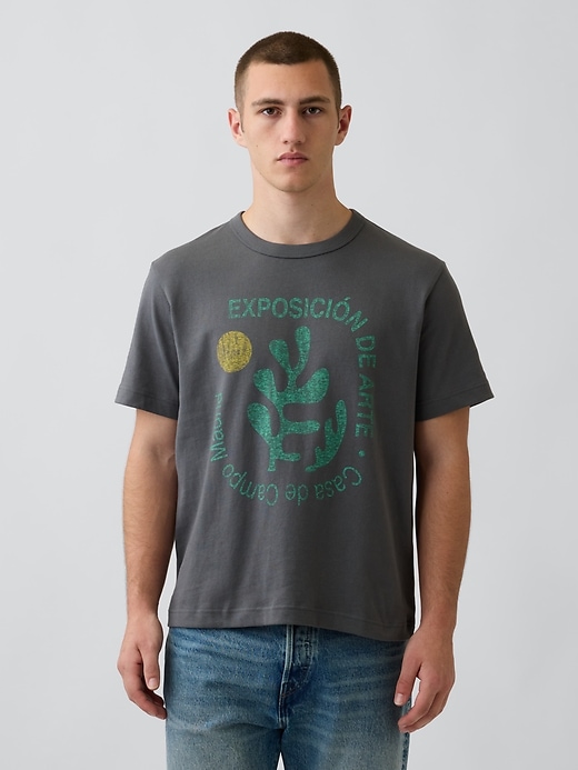 Image number 1 showing, Heavyweight Relaxed Graphic T-Shirt