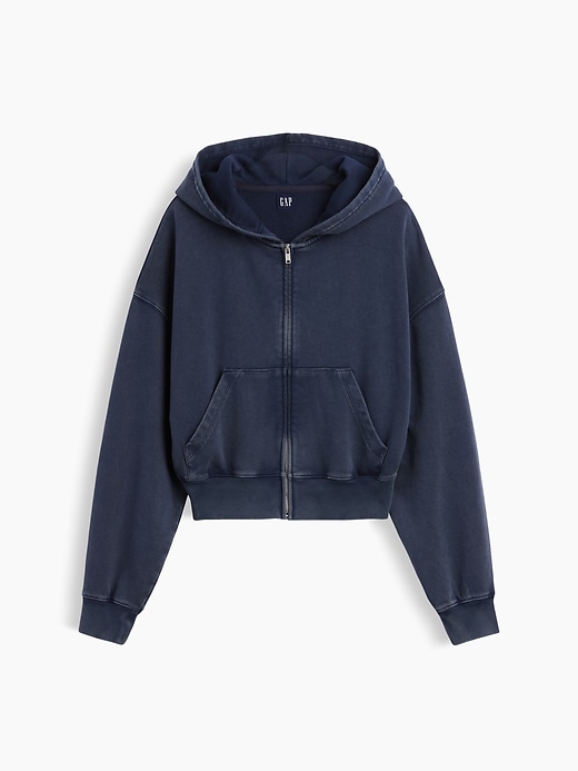 Image number 7 showing, VintageSoft Terry Oversized Wedge Zip Hoodie