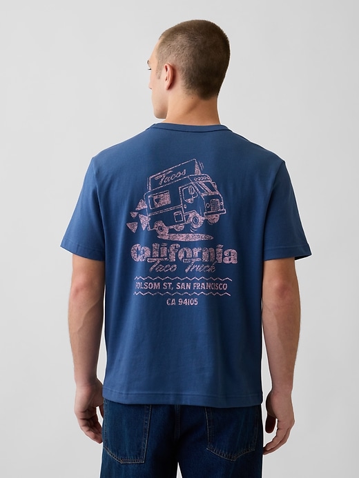 Image number 3 showing, California Taco Truck Heavyweight Graphic T-Shirt