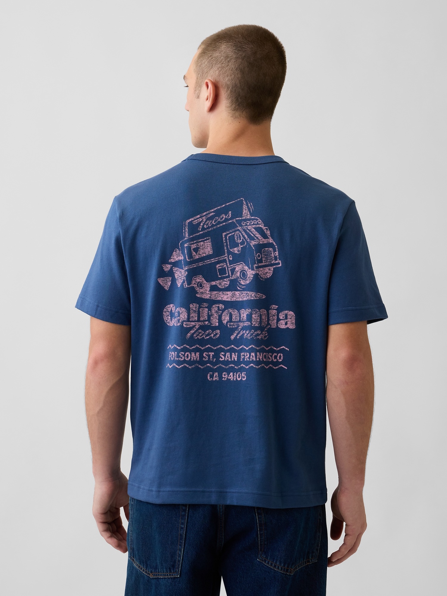Мужские футболки Gap California Taco Truck Heavyweight Graphic T-Shirt — фото 3